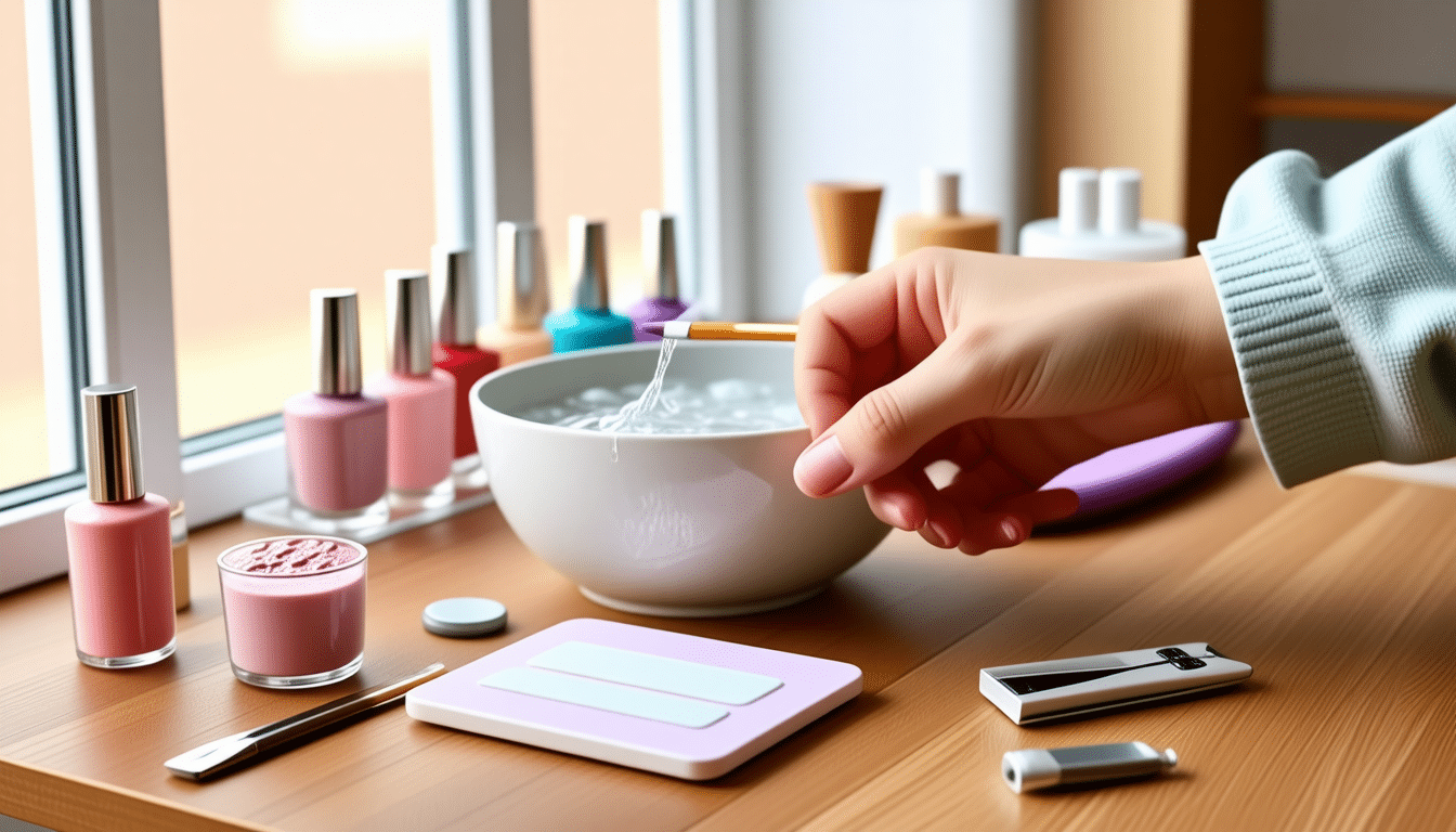 μάθετε πώς να περιποιείστε τα νύχια σας στο σπίτι με απλά βήματα και φυσικές μεθόδους για όμορφα και υγιή νύχια.